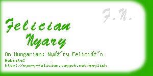 felician nyary business card
